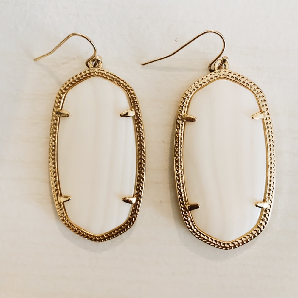 Kendra Scott Danielle Earrings Ivory & Gold